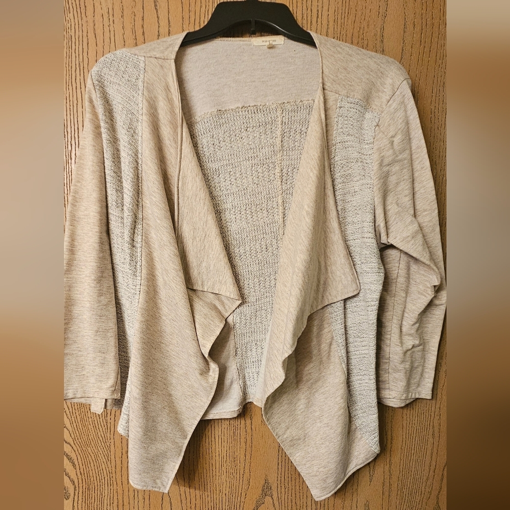 Women's Maurices Plus Size Cream Open Front Sweater